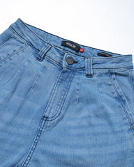 Wide-leg High-Waist Denim