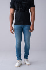 Slim Fit Mid Blue Jeans