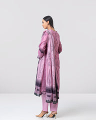 Smart Fit Embroidered Three-Piece Lawn with Silk Dupatta