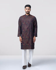 Regular Fit Embroidered Semi-Formal Panjabi