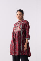 Short-Length Embroidered Smart Fit Ethnic Kurti