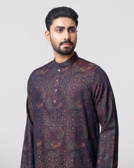 Regular Fit Embroidered Semi-Formal Panjabi