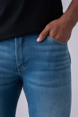 Slim Fit Mid Blue Jeans