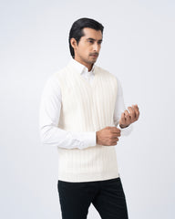Regular Fit Solid Sweater Vest