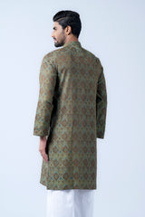 Regular Fit Cotton Semi-Formal Panjabi