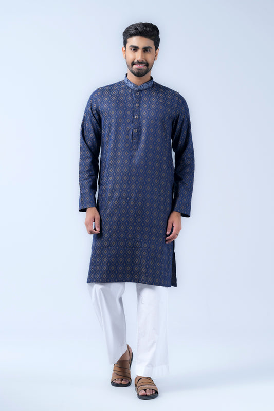 Regular Fit Cotton Semi-Formal Panjabi