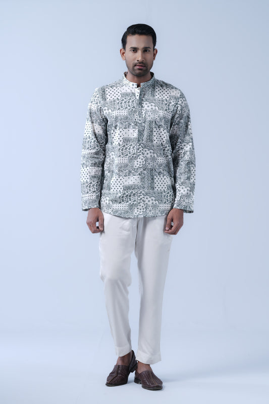 Regular Fit Printed Cotton Fatua