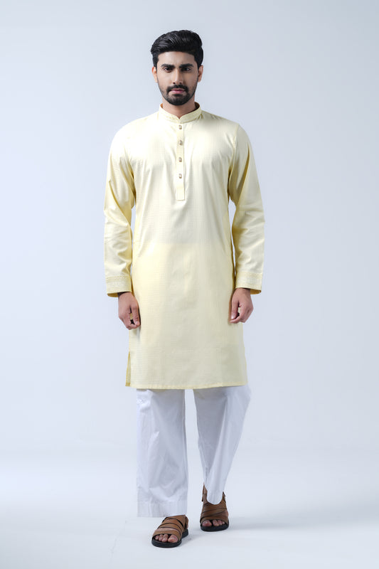 Slim Fit Embroidered Semi-Formal Panjabi
