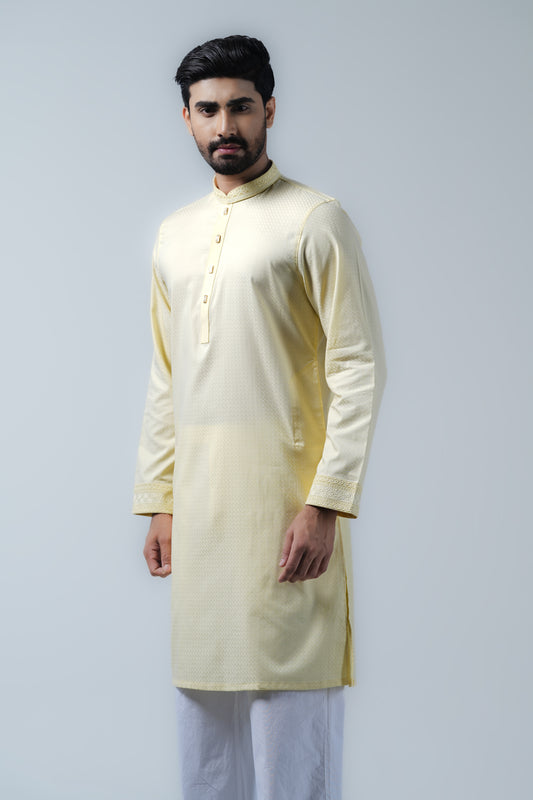 Slim Fit Embroidered Semi-Formal Panjabi
