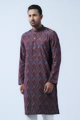 Regular Fit Cotton Semi-Formal Panjabi