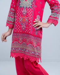 Princess Embroidered Three-Piece Lawn with Chiffon Dupatta (10-14 Years)