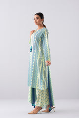 Relaxed Fit Printed Three-Piece Lawn with Cotton Dupatta