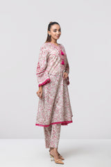 Smart Fit Printed Three-Piece Lawn with Chiffon Dupatta