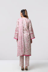 Smart Fit Digital Printed Three-Piece Lawn with Chiffon Dupatta