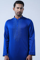 Slim Fit Two-Tone Fabric Semi-Formal Panjabi