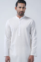Regular Fit Cotton Semi-Formal Panjabi
