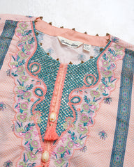 Smart-Fit Embroidered Three-Piece Lawn with Chiffon Dupatta