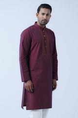 Regular Fit Cotton Semi-Formal Panjabi