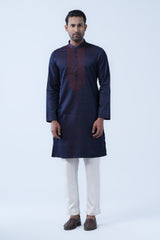 Slim Fit Two-Tone Fabric Semi-Formal Panjabi