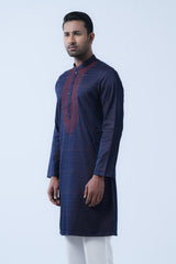 Slim Fit Two-Tone Fabric Semi-Formal Panjabi