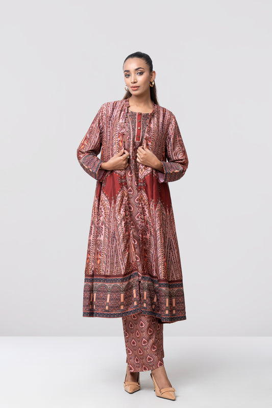 Smart Fit Sublimation Printed Three-Piece Formal Ethnic Set