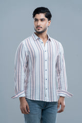Slim Fit Striped Casual Shirt