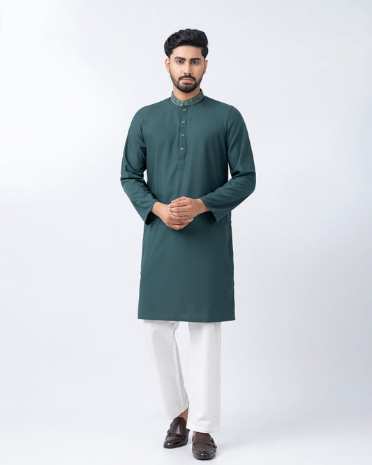 Regular Fit Embroidered Semi-Formal Panjabi