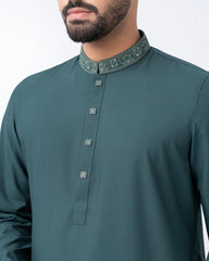 Regular Fit Embroidered Semi-Formal Panjabi