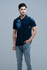 Regular Fit Indigo Washed Polo Shirt