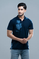 Regular Fit Indigo Washed Polo Shirt