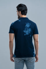 Regular Fit Indigo Washed Polo Shirt