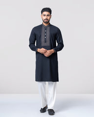 Regular Fit Embroidered Blended Fabric Formal Panjabi