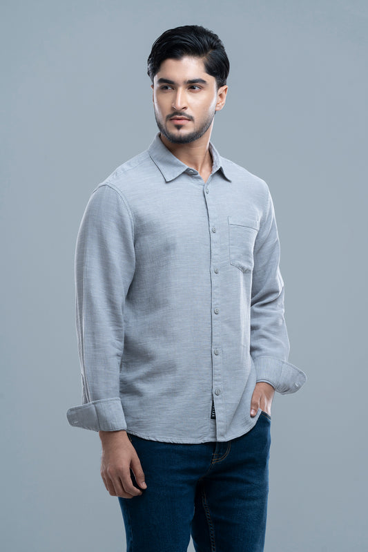 Regular Fit Textured Casual Shirt
