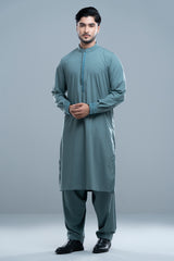 Regular Fit Embroidered Formal Kabli Set