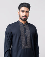 Regular Fit Embroidered Blended Fabric Formal Panjabi