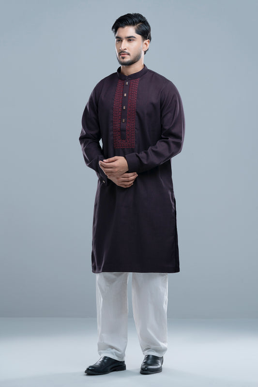 Regular Fit Embroidered Formal Panjabi