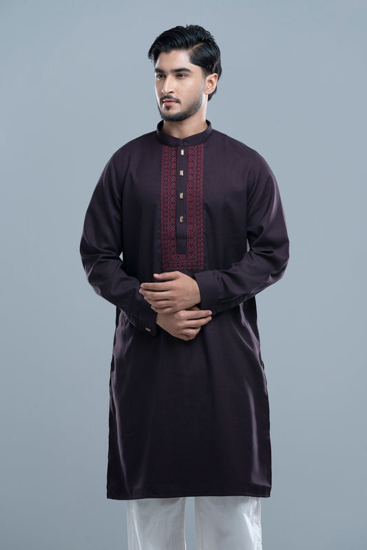 Regular Fit Embroidered Formal Panjabi