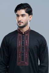 Regular Fit Embroidered Semi-Formal Panjabi