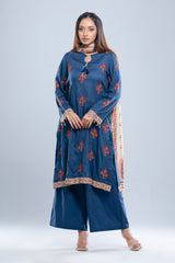 Smart Fit Embroidered Three-Piece Semi-Formal Lawn