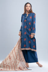 Smart Fit Embroidered Three-Piece Semi-Formal Lawn