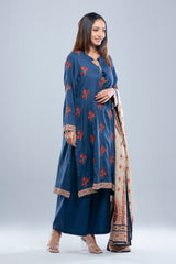 Smart Fit Embroidered Three-Piece Semi-Formal Lawn