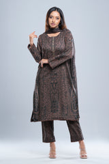 Relaxed Fit Digital Printed Three-Piece Lawn