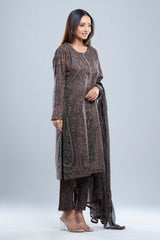 Relaxed Fit Digital Printed Three-Piece Lawn