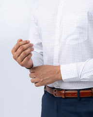 Regular Fit Micro Check Templeton Formal Shirt