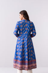 Ready-to-Wear Two-Piece Angrakha Flared Lawn with Chiffon Dupatta