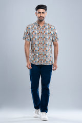 Slim Fit Printed Casual Shirt