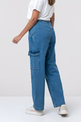 Wide-Leg High-Waist Denim