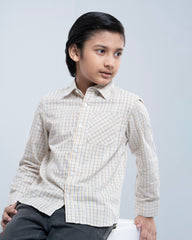 Boys' Micro Check Casual Shirt (6-8 Years)