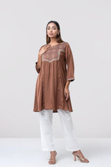 Smart Fit Embroidered Georgette Ethnic Kurti