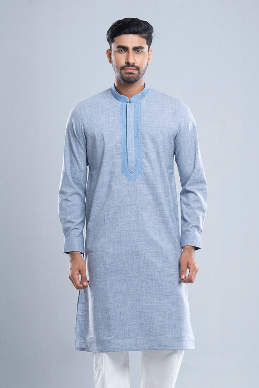 Regular Fit Embroidered Formal Panjabi